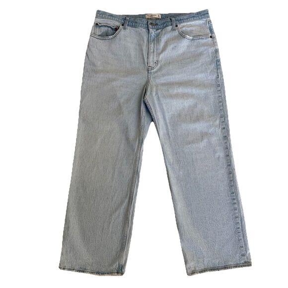 Abercrombie & Fitch Denim - Abercrombie&Fitch Jeans Women 33/16 Short 90s Relaxed Jeans High Rise Light Wash